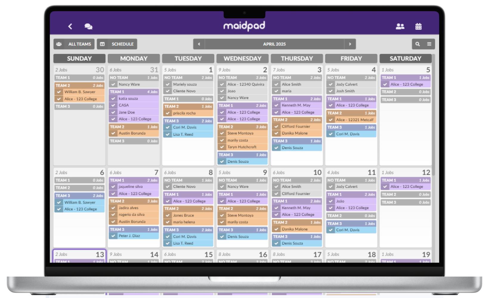MaidPad running on a MacBook Pro